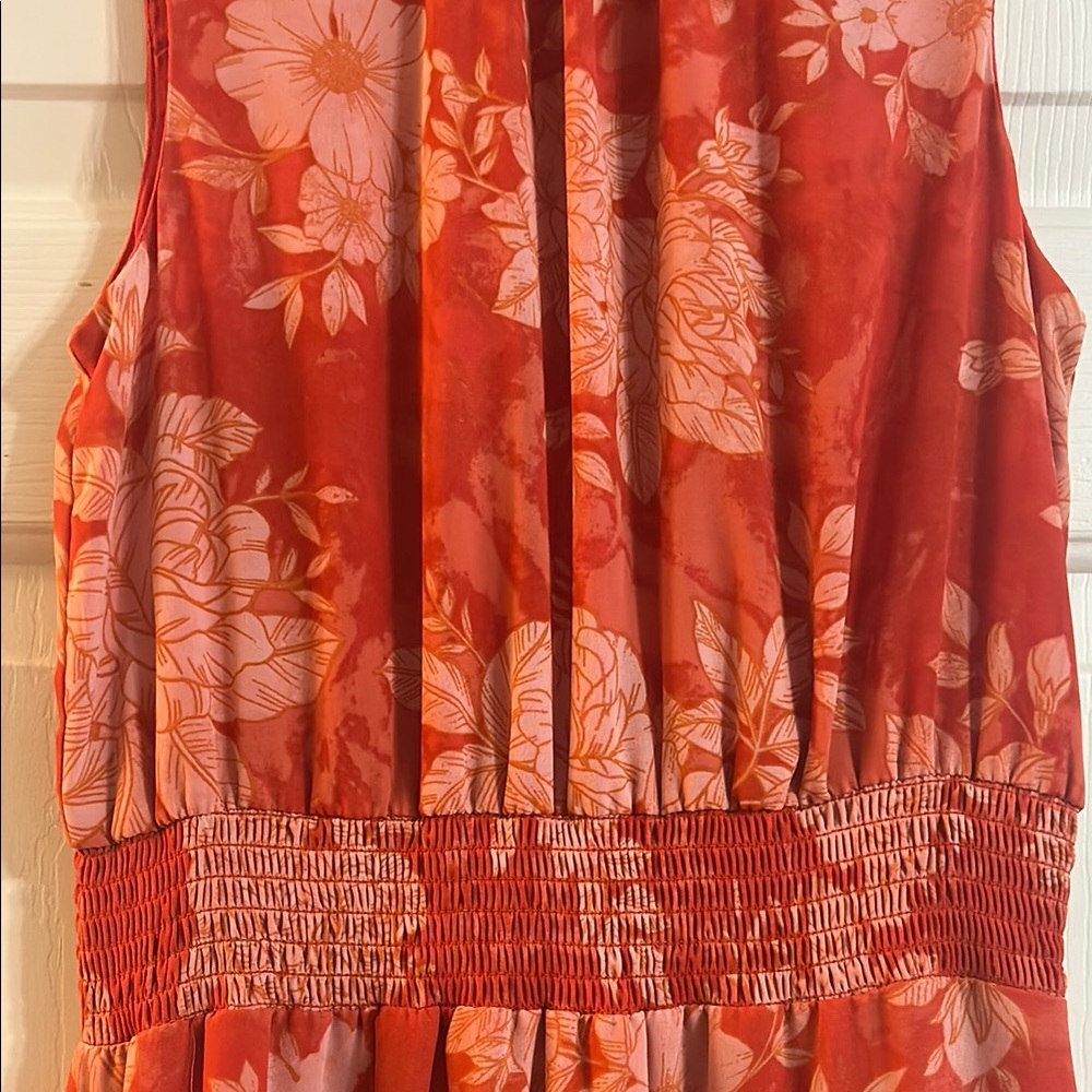 1. State Red Ruffled Floral Tiered Mini Dress Size Small - Picture 6 of 9